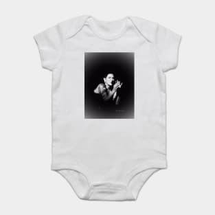 Beth Hart - Portrait - Black and White - Vignette Baby Bodysuit